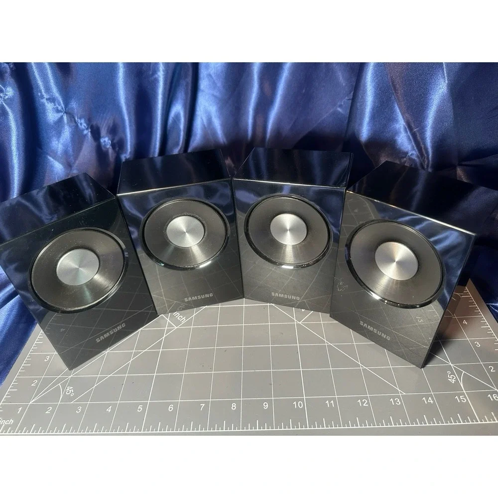 4 Samsung Black PS-DS2 Satellite Speakers Home Theater Surround Sound Tested